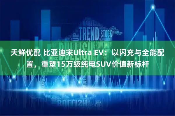 天鲜优配 比亚迪宋Ultra EV：以闪充与全能配置，重塑15万级纯电SUV价值新标杆